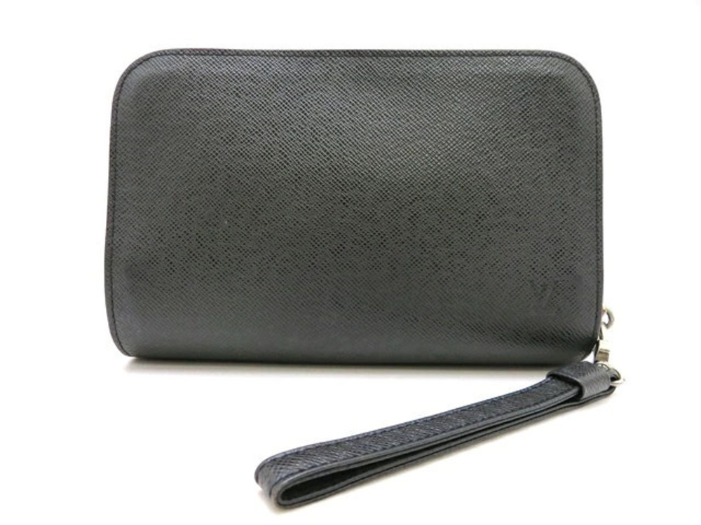 LOUIS VUITTON Baikal Shoulder Bag Taiga Leather Ardoise